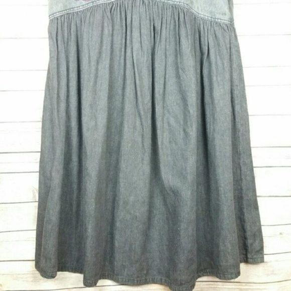 Vintage Jeanjer Gypsy Boho Denim Skirt Size 10 - Picture 4 of 8